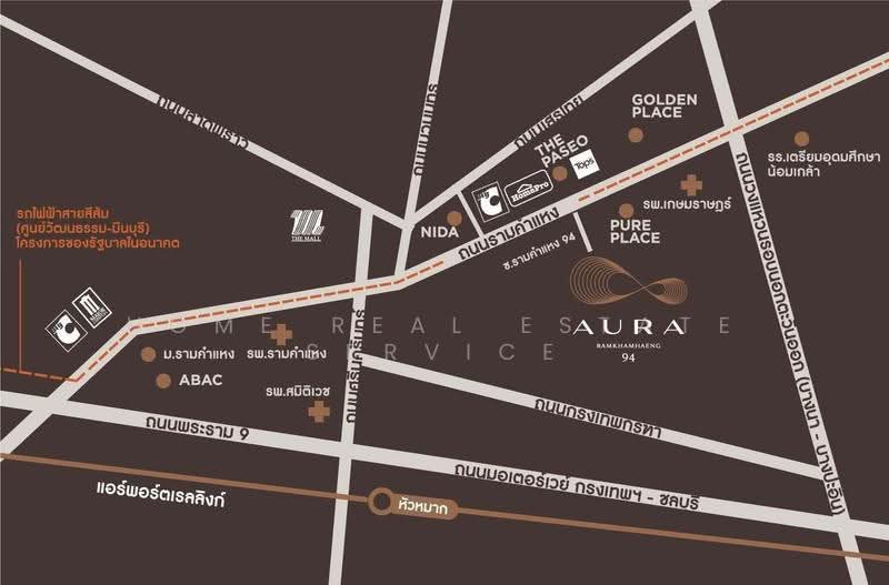 Aura Lite Ramkhamhaeng 94, Bangkok, ซอยรามคำแหง 94 ถนนสะพานสูง, Saphan Sung, Bangkok, 3 Bedrooms, 154 sqm, Townhouse For Sale, by HOME Real Estate Service, 500555496 - DDproperty.com