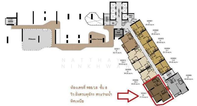 The Line Jatujak-Mochit, Bangkok, Phaholyothin Road, Jom Phon, Chatuchak, Bangkok, 3 Bedrooms, 78 sqm, Condo For Sale, by Natthaya Ninkhwan, 500555985 - DDproperty.com