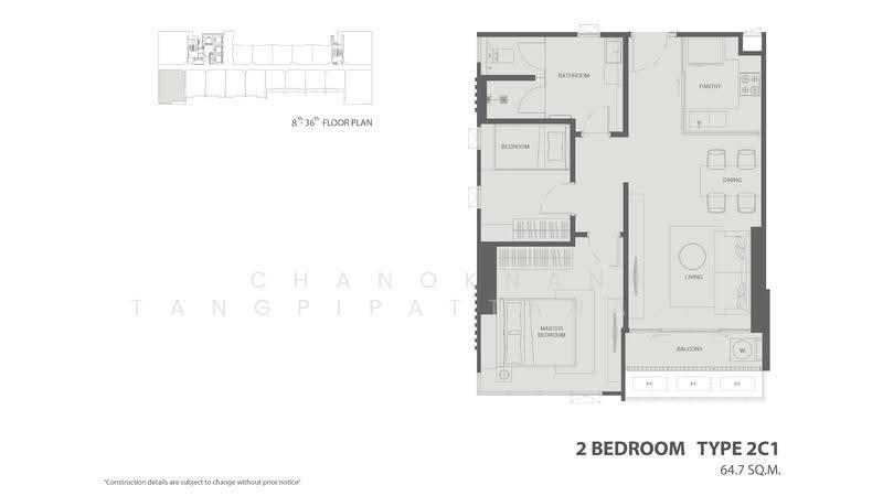 The Room Phaya Thai, Bangkok, 567 Thanon Si Ayutthaya, Thanon Phaya Thai, Ratchathewi, Bangkok, 2 Bedrooms, 65 sqm, Condo For Sale, by Chanoknan Tangpipattanapong, 500557672 - DDproperty.com