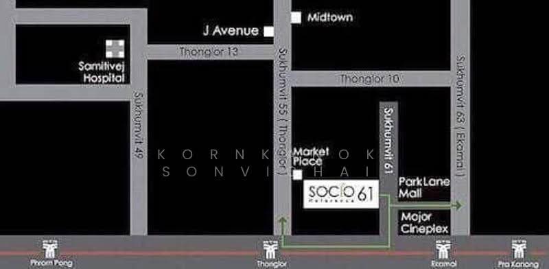 Socio Reference 61, Bangkok, Sukhumvit 61, Khlongtoei Nua, Watthana, Bangkok, 1 Bedroom, 43 sqm, Condo For Rent, by Kornkanok Sonvichai, 500558596 - DDproperty.com