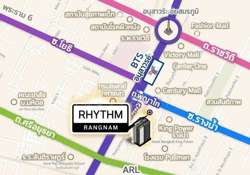 Rhythm Rangnam, Bangkok, 10 Rangnam Road, Thanon Phaya Thai, Ratchathewi, Bangkok, 1 Bedroom, 35 sqm, Condo For Rent, by Kornkanok Sonvichai, 500559898 - DDproperty.com