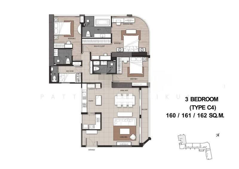 Menam Residences, Bangkok, 2088 Charoenkrung Road, Wat Prayakrai, Bang Kho Laem, Bangkok, 3 Bedrooms, 160 sqm, Condo For Sale, by Pattada Letikul, 500560100 - DDproperty.com