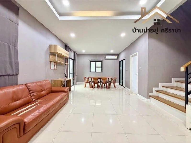 ขายบ้านแฝดหลังริม ม.มณีรินทร์บางพระ ศรีราชา, Chon Buri (Pattaya), Bang Phra, Si Racha, Chon Buri (Pattaya), 3 Bedrooms, 120 sqm, Semi-Detached House (Twin House) For Sale, by Dusit Saengfa, 500561187 - DDproperty.com