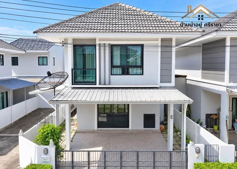 ขายบ้านแฝดหลังริม ม.มณีรินทร์บางพระ ศรีราชา, Chon Buri (Pattaya), Bang Phra, Si Racha, Chon Buri (Pattaya), 3 Bedrooms, 120 sqm, Semi-Detached House (Twin House) For Sale, by Dusit Saengfa, 500561187 - DDproperty.com