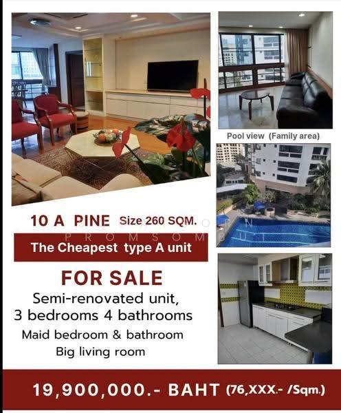 President Park Sukhumvit 24, Bangkok, 99 Sukhumvit 24 Alley, Khlongtoei Nua, Watthana, Bangkok, 3 Bedrooms, 260 sqm, Condo For Sale, by Supatsorn Promsombut, 500561560 - DDproperty.com