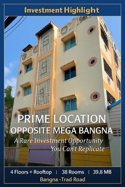 Apartment 4-storey, Prime location opposite Mega Bangna, Bangna-Trad Km.8 road, samut-prakan, Bang Kaeo, Bang Plee, Samut Prakan, , 1,500 sqm, Business For Sale, by Sirithong Saetang, 500562355 - DDproperty.com