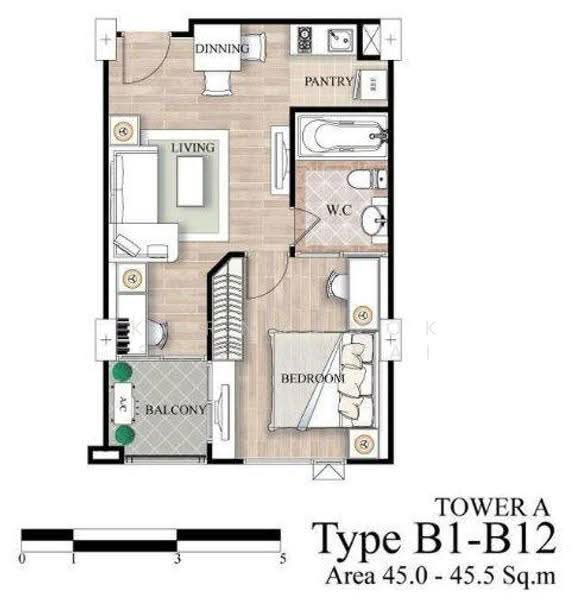 The Address Sukhumvit 42, Bangkok, 39 Soi Barbot 1, Sukhumvit Road, Phra Kanong, Khlong Toei, Bangkok, 1 Bedroom, 46 sqm, Condo For Sale, by Kornkanok Sonvichai, 500562413 - DDproperty.com