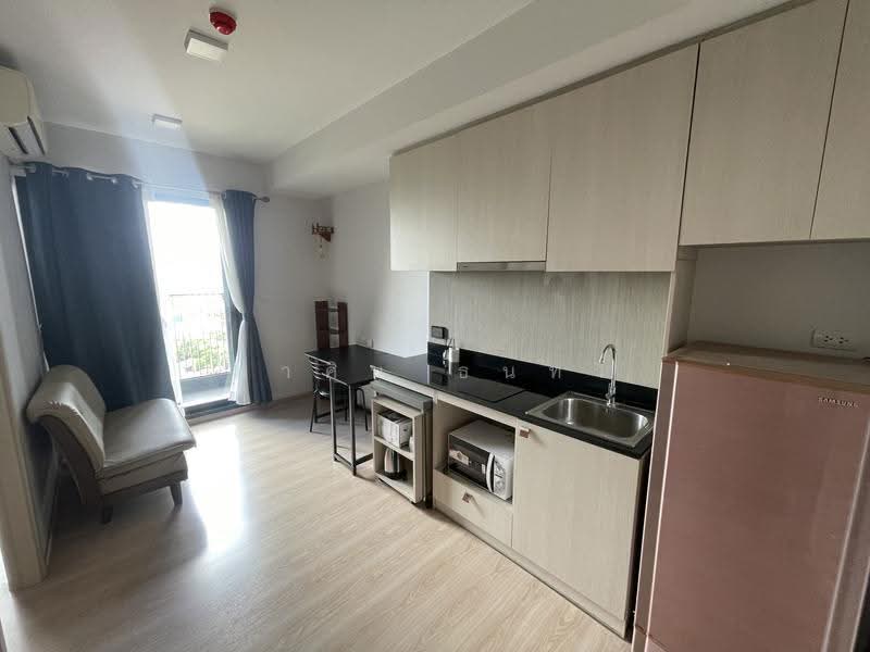 Unio H Tiwanon, Nonthaburi, Bangkok-Non Road, Bang Khen, Muang Nonthaburi, Nonthaburi, 1 Bedroom, 28 sqm, Condo For Rent, by ภาคิน ธนทวี, 500562587 - LINVING ROOM + KITCHEN ZONE - DDproperty.com