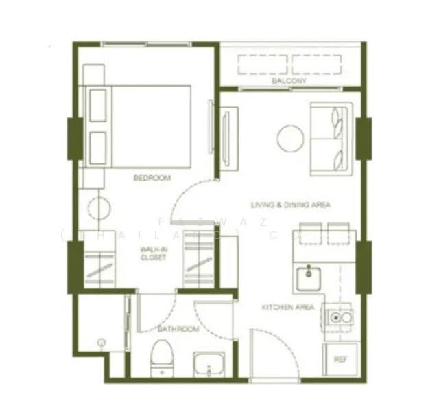 THE Base Cherngtalay, Phuket, Choeng Thale, Thalang, Phuket, 1 Bedroom, 30 sqm, Condo For Rent, by Fazwaz (Thailand) Co., Ltd., 500562590 - DDproperty.com