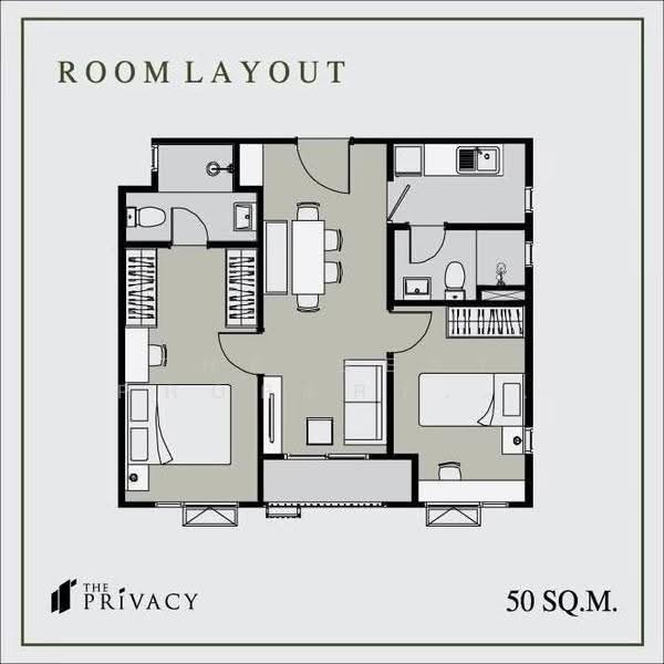 The Privacy Ratchada-Sutthisan, Bangkok, Sutthisarn Winitchai Road, Samsen Nok, Huai Khwang, Bangkok, 2 Bedrooms, 50 sqm, Condo For Sale, by The Best Property หนูกรานต์, 500565607 - DDproperty.com