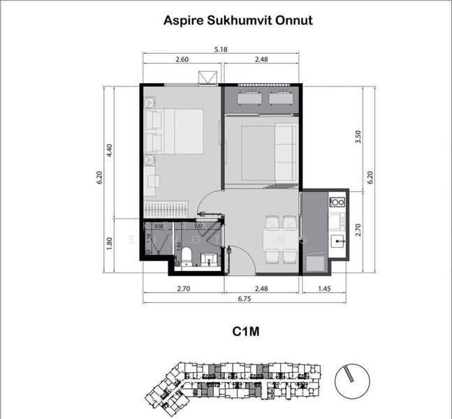 Aspire Sukhumvit-On Nut : แอสปาย สุขุมวิท-อ่อนนุช, กรุงเทพ, ซอยอ่อนนุช 21 ถนนสุขุมวิท 77, สวนหลวง, กรุงเทพ, 36 ตร.ม., คอนโด ขาย, โดย Ketkanok Sungthong, 500565977 - DDproperty.com