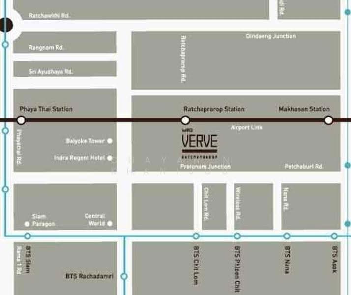 IDEO Verve Ratchaprarop, Bangkok, Ratchaprarop, Makkasan, Ratchathewi, Bangkok, 2 Bedrooms, 51 sqm, Condo For Rent, by Chayanin Khanijou, 500566965 - DDproperty.com