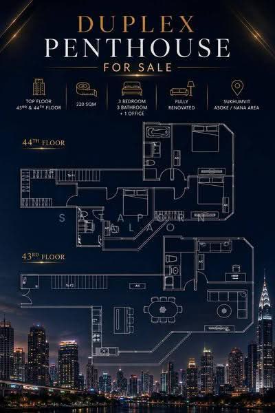 Sukhumvit Suite : สุขุมวิท สวีท, กรุงเทพ, 19 ซอยสุขุมวิท 13, คลองเตยเหนือ, วัฒนา, กรุงเทพ, 220 ตร.ม., คอนโด ขาย, โดย Sataporn Jalao, 500568114 - DDproperty.com