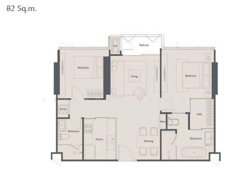 The Bangkok Thonglor, Bangkok, Soi Sukhumvit 55, Sukhumvit Road, Khlong Tan Nua, Watthana, Bangkok, 2 Bedrooms, 82 sqm, Condo For Rent, by Sataporn Jalao, 500568565 - DDproperty.com
