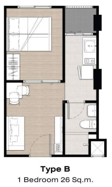 Sena Kith Samrong Interchange, Samut Prakan, Samrong Nua, Muang Samut Prakarn, Samut Prakan, 1 Bedroom, 26 sqm, Condo For Rent, by Ulaiwan Boonsiri, 500570362 - DDproperty.com
