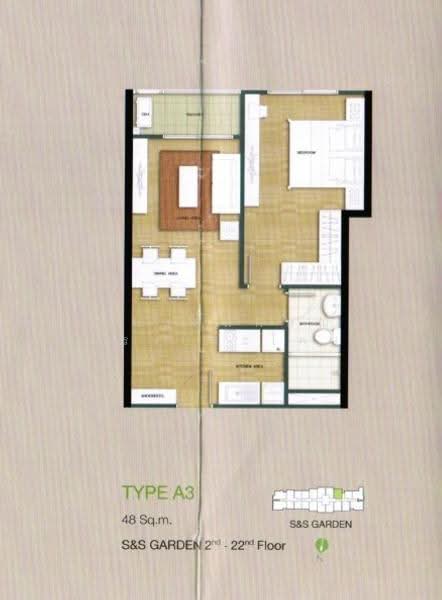 S&S Sukhumvit 101/1, Bangkok, 188 Sukhumvit 101/1 Road, Bang Na, Bangkok, 1 Bedroom, 48 sqm, Condo For Sale, by อนงค์ลักษณ์ ทรงประโคน, 500570378 - DDproperty.com