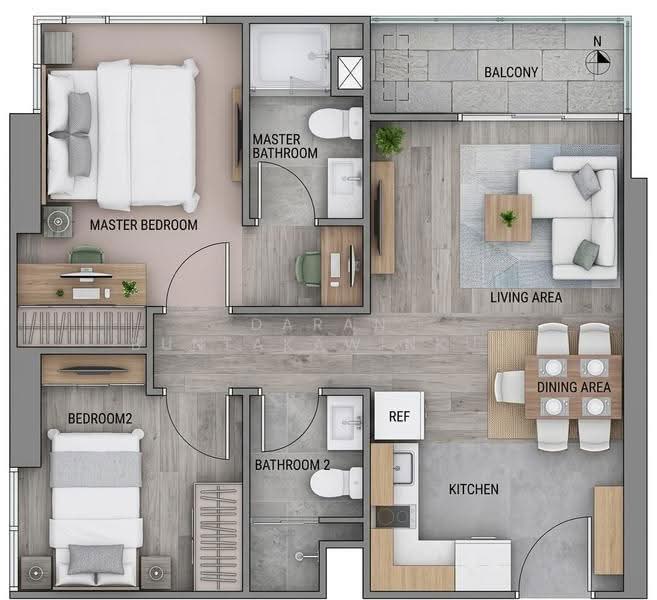 The Base Park West Sukhumvit 77, bangkok, 11 Soi Sukhumvit 77 Sukhumvit Road, Phra Kanong Nua, Watthana, Bangkok, 2 Bedrooms, 54 sqm, Condo For Rent, by Daran Buntakawinkul, 500570441 - DDproperty.com