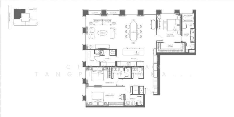 InterContinental Residences Bangkok Asoke, Bangkok, 10 Soi Sukhumvit 16, Khlong Toei, Bangkok, 3 Bedrooms, 193 sqm, Condo For Sale, by Chanoknan Tangpipattanapong, 500571366 - DDproperty.com