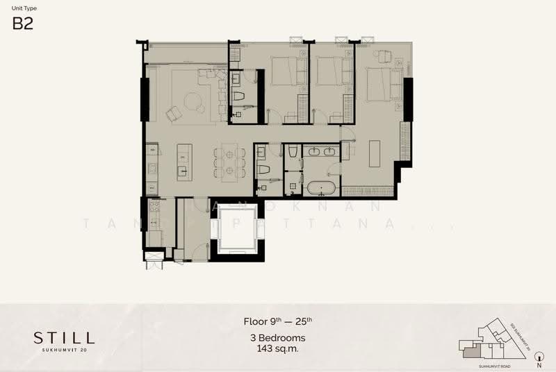 STILL Sukhumvit 20, Bangkok, Khlong Toei, Bangkok, 3 Bedrooms, 143 sqm, Condo For Sale, by Chanoknan Tangpipattanapong, 500572040 - DDproperty.com