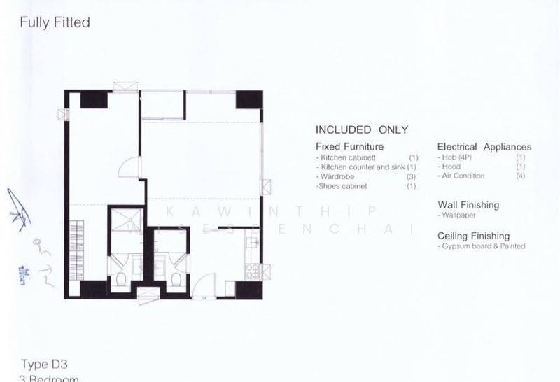 Landmark @MRTA Station, Bangkok, 397 Rama 9 Road, Bang Kapi, Huai Khwang, Bangkok, 3 Bedrooms, 82 sqm, Condo For Sale, by Kawinthip Wisesdenchai, 500572300 - DDproperty.com