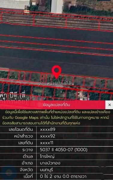 ที่ดินไทรน้อย นนทบุรี, Nonthaburi, Rat Niyom, Sai Noi, Nonthaburi, , 800 sqm, Land For Sale, by The Best Property ณัฐ, 500573561 - DDproperty.com