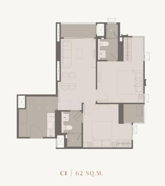 Rhythm Charoennakhon Iconic, Bangkok, Charoen Nakhon Road, Khlong Ton Sai, Khlong San, Bangkok, 2 Bedrooms, 62 sqm, Condo For Sale, by Chanoknan Tangpipattanapong, 500573654 - DDproperty.com