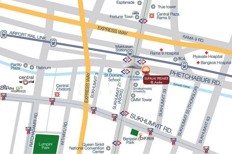 Supalai Premier Asoke, Bangkok, 1750 Petchaburi Road, Bang Kapi, Huai Khwang, Bangkok, Studio, 34 sqm, Condo For Rent, by Sirithong Saetang, 500573854 - DDproperty.com