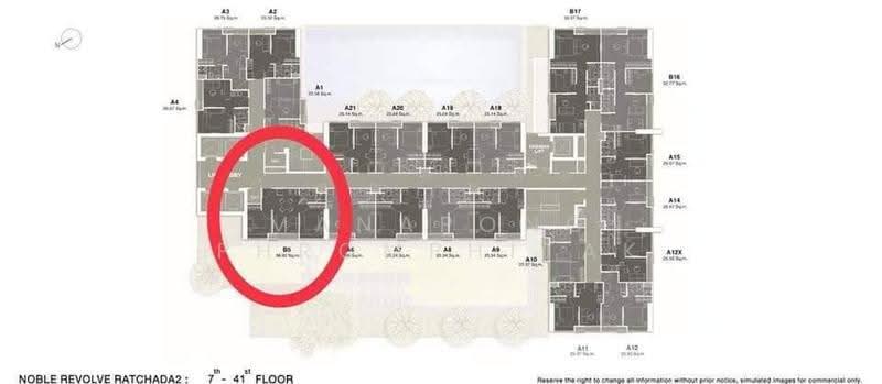 Noble Revolve Ratchada 2, Bangkok, 70 Soi Ratchadaphisek 10, Ratchadaphisek Road, Huai Khwang, Bangkok, 2 Bedrooms, 39 sqm, Condo For Sale, by Manapong Phromphitak, 500574457 - DDproperty.com