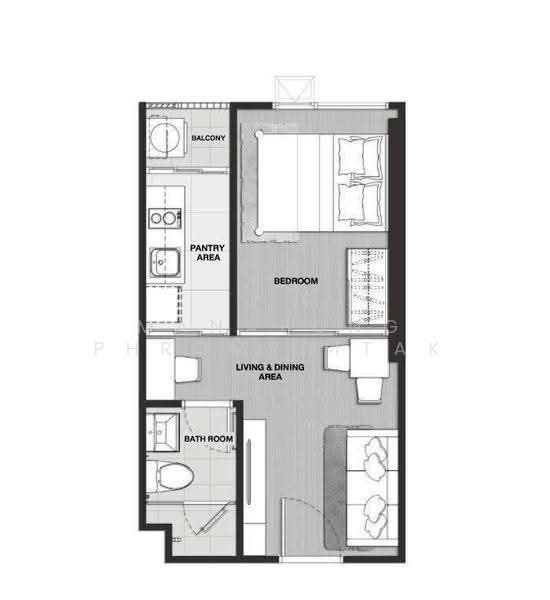 Knightsbridge Prime Onnut, Bangkok, Soi On Nut 1/1 Sukhumvit Road77, Phra Kanong Nua, Watthana, Bangkok, 1 Bedroom, 27 sqm, Condo For Rent, by Manapong Phromphitak, 500574721 - DDproperty.com