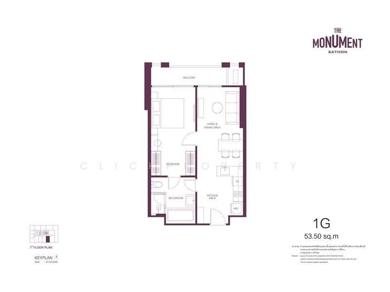 The Monument Sathon, กรุงเทพ, สีลม, บางรัก, กรุงเทพ, 55 ตร.ม., คอนโด ขาย, โดย Clickproperty, 500575818 - DDproperty.com