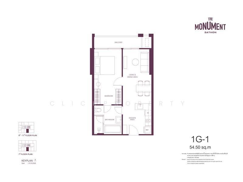The Monument Sathon, Bangkok, Silom, Bang Rak, Bangkok, 1 Bedroom, 55 sqm, Condo For Sale, by Clickproperty, 500575818 - DDproperty.com