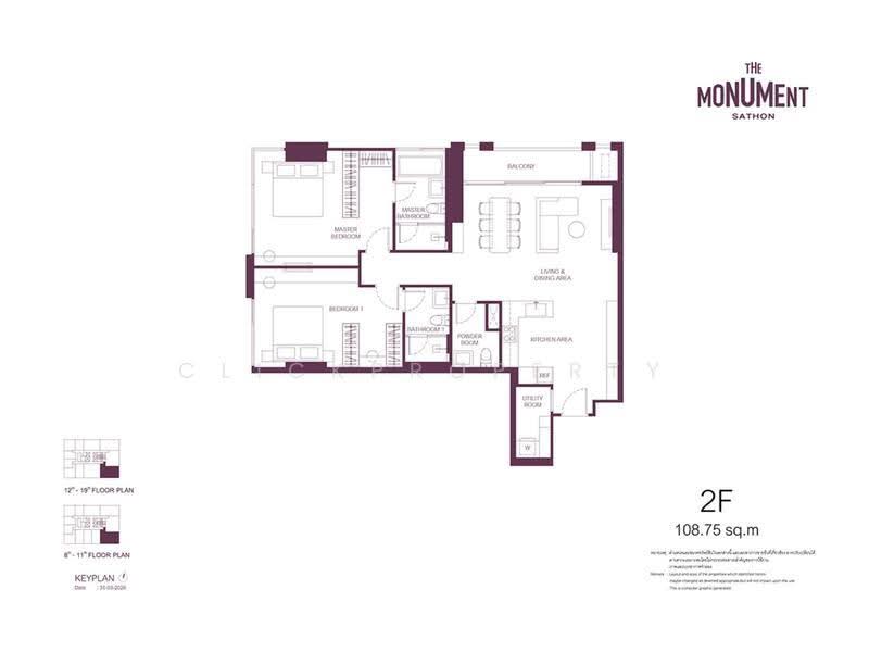 The Monument Sathon, กรุงเทพ, สีลม, บางรัก, กรุงเทพ, 109 ตร.ม., คอนโด ขาย, โดย Clickproperty, 500576057 - DDproperty.com