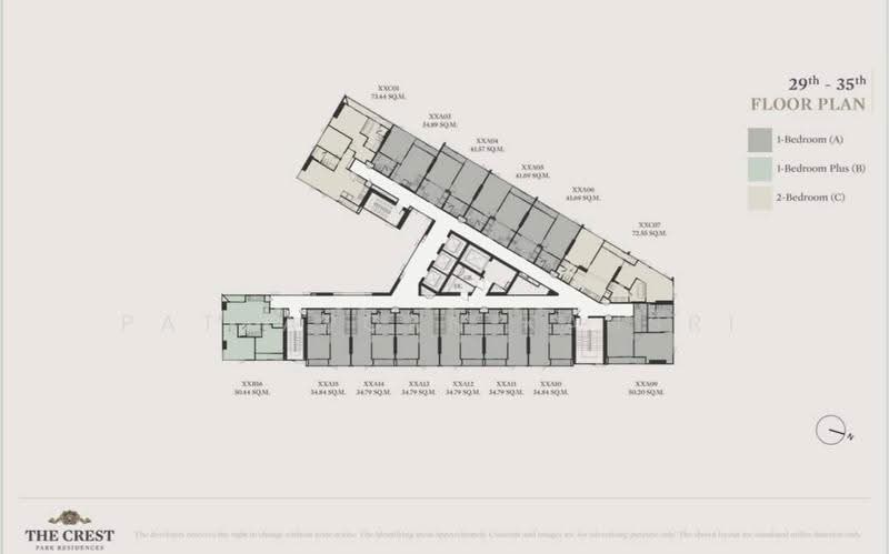 The Crest Park Residences, bangkok, 1198 Phahonyothin Road, Jom Phon, Chatuchak, Bangkok, 1 Bedroom, 35 sqm, Condo For Sale, by Patraporn Kansri, 500577072 - DDproperty.com