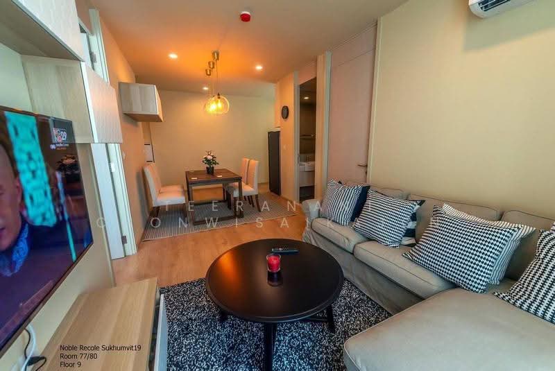 Noble Recole, bangkok, 77 Soi Sukhumvit 19 Sukhumvit Road, Khlongtoei Nua, Watthana, Bangkok, 2 Bedrooms, 62 sqm, Condo For Rent, by Teeranant Chonwisaikajon, 500583603 - DDproperty.com