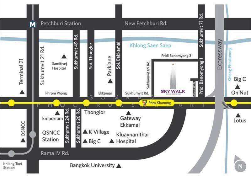 Sky Walk Residences : สกาย วอล์ค เรสซิเดนซ์, กรุงเทพ, 1599 ถนนสุขุมวิท, พระโขนงเหนือ, วัฒนา, กรุงเทพ, 52 ตร.ม., คอนโด ให้เช่า, โดย Somrad Phoopruksachart, 500583934 - DDproperty.com