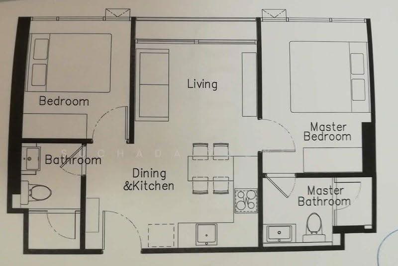 Quintara Treehaus Sukhumvit 42, bangkok, Soi Bar Bose 2, Sukhumvit 42, Phra Kanong, Khlong Toei, Bangkok, 2 Bedrooms, 46 sqm, Condo For Sale, by Suchada Yodyiem, 500584429 - DDproperty.com