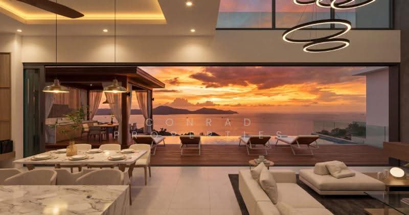 Luxury 4+1 Bed Sunset Sea View Villa in Ban Makham, สุราษฎร์ธานี, อ่างทอง, เกาะสมุย, สุราษฎร์ธานี, 742 ตร.ม., วิลล่า ขาย, โดย Conrad Properties, 500587456 - DDproperty.com