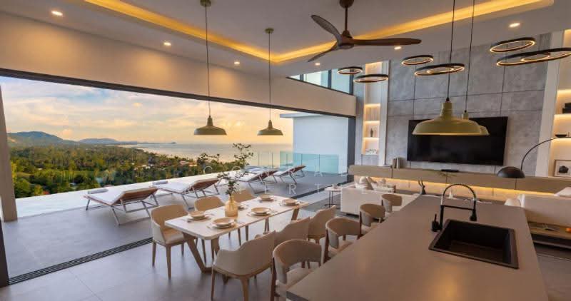 Luxury 4+1 Bed Sunset Sea View Villa in Ban Makham, surat-thani, Ang Thong, Ko Samui, Surat Thani, 4 Bedrooms, 742 sqm, Villa For Sale, by Conrad Properties, 500587456 - DDproperty.com