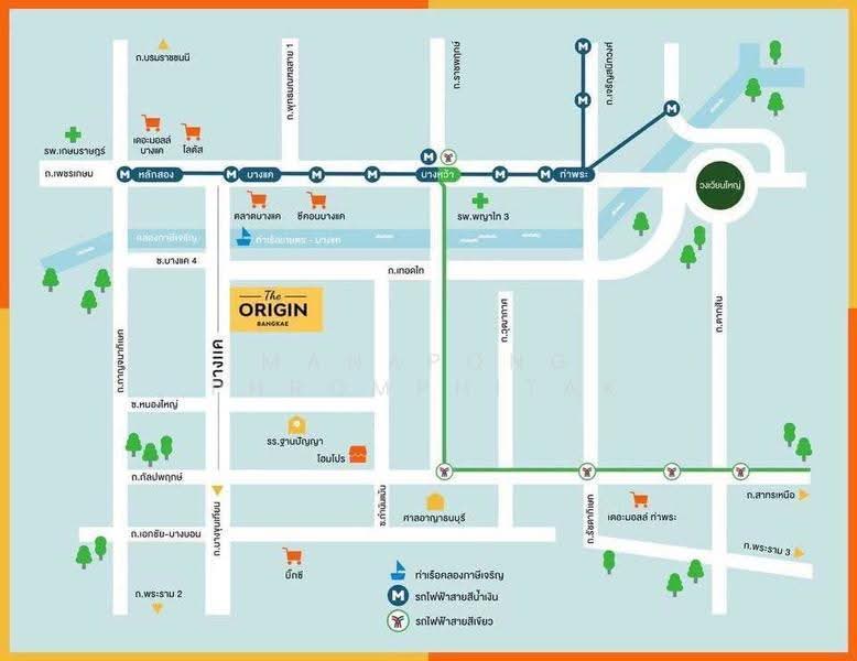 The Origin Bangkae : ดิ ออริจิ้น บางแค, กรุงเทพ, บางแค, กรุงเทพ, 49 ตร.ม., คอนโด ให้เช่า, โดย Manapong Phromphitak, 500587666 - DDproperty.com