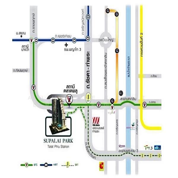Supalai Park Talat Phlu Station : ศุภาลัย ปาร์ค สถานีตลาดพลู, กรุงเทพ, ถนนรัชดาภิเษก, บุคคโล, ธนบุรี, กรุงเทพ, 35 ตร.ม., คอนโด ขาย, โดย AJHOMECENTER - คุณเอ็กซ์, 500589854 - DDproperty.com