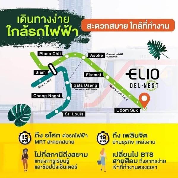 Elio Del Nest : เอลิโอ เดล เนสท์, กรุงเทพ, 39 ถนนอุดมสุข, บางนา, กรุงเทพ, 27 ตร.ม., คอนโด ขาย, โดย Thananith Ittitulyapong, 500592429 - DDproperty.com