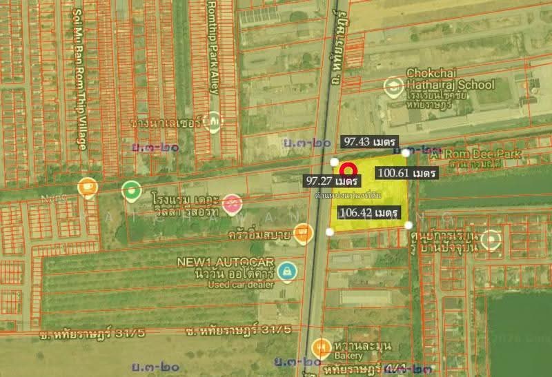 For Short-Long Term Lease Filled and leveled vacant land, 6 rai 31 sq. wah, with frontage on Hat, bangkok, หทัยราษฏร์, Bang Chun, Khlong Sam Wa, Bangkok, , 9,724 sqm, Land For Rent, by Ratchawan Huang, 500595840 - DDproperty.com