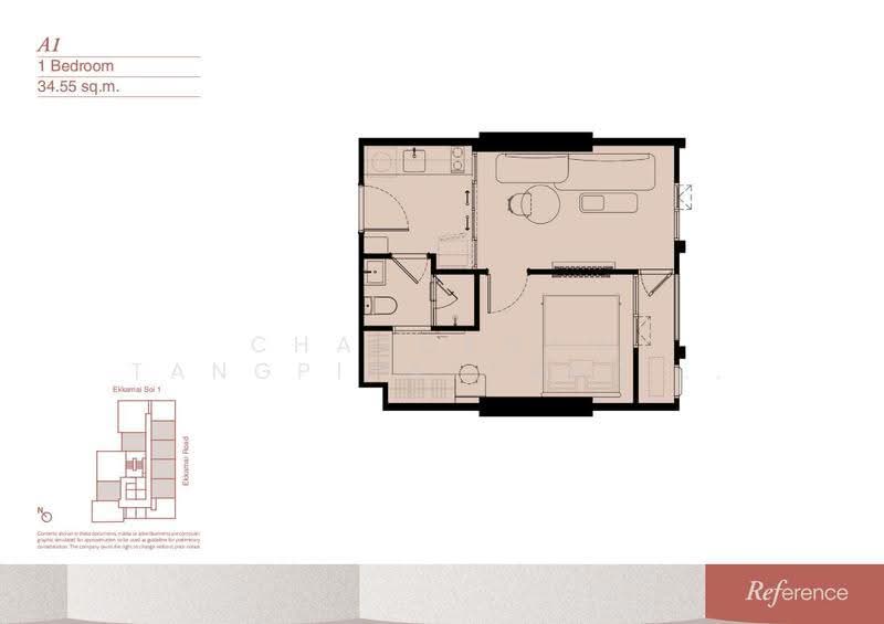 Reference Ekkamai, bangkok, 65 Sukhumvit Road, Khlong Tan Nua, Watthana, Bangkok, 1 Bedroom, 35 sqm, Condo For Sale, by Chanoknan Tangpipattanapong, 500598232 - DDproperty.com