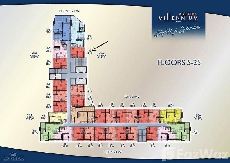 Arcadia Millennium Tower : อคาเดีย มิลเลนเนียม ทาวเวอร์, ชลบุรี, ถนนพัทยาสาย 3, หนองปรือ, บางละมุง, ชลบุรี, 29 ตร.ม., คอนโด ให้เช่า, โดย Thitiporn Pawikham, 500599791 - DDproperty.com