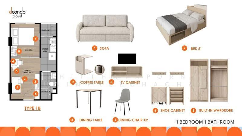 dcondo cloud Don Mueang, bangkok, เชิดวุฒากาศ, Don Mueang, Bangkok, Studio, 22 sqm, Condo For Sale, by Phitthayaporn Muninpreechachai, 500601751 - DDproperty.com