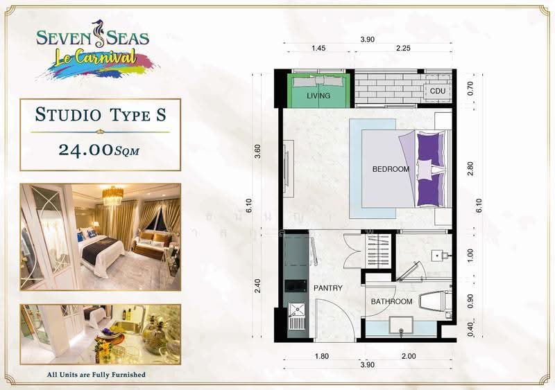 Seven Seas Le Carnival, chon-buri, Bun Kanchana Alley, Nong Pru, Bang Lamung (Pattaya), Chon Buri (Pattaya), Studio, 24 sqm, Condo For Sale, by Tananya Naphasakulsup, 500601993 - DDproperty.com
