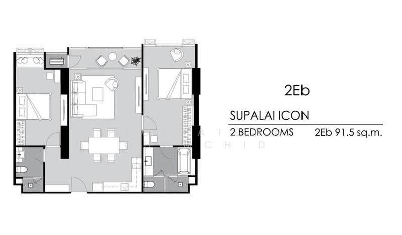 Supalai Icon Sathorn, bangkok, Sathorn Tai Road, Thung Maha Mek, Sathon, Bangkok, 2 Bedrooms, 92 sqm, Condo For Rent, by Ploypatcha Chomchid, 500608251 - DDproperty.com