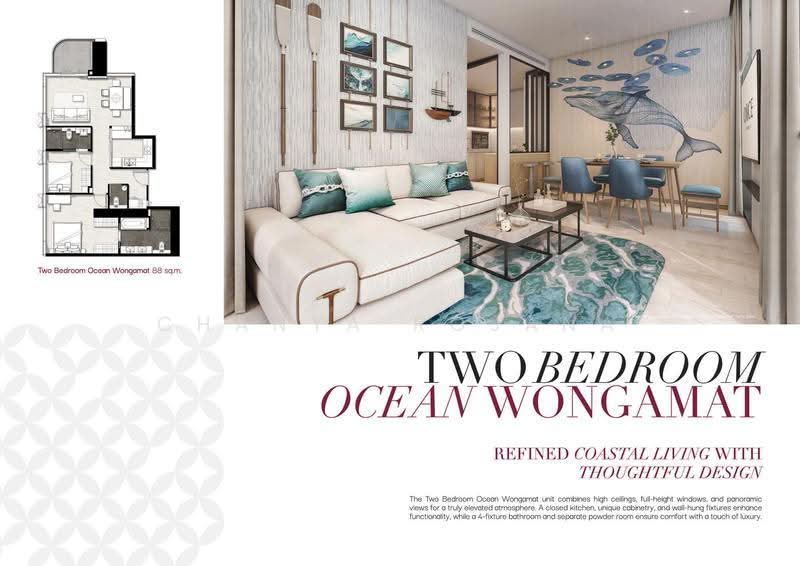 Once Wongamat, Chon Buri (Pattaya), พัทยา-นาเกลือ, Na Kloe, Bang Lamung (Pattaya), Chon Buri (Pattaya), 2 Bedrooms, 90 sqm, Condo For Sale, by Chanya Rojana, 500608656 - DDproperty.com