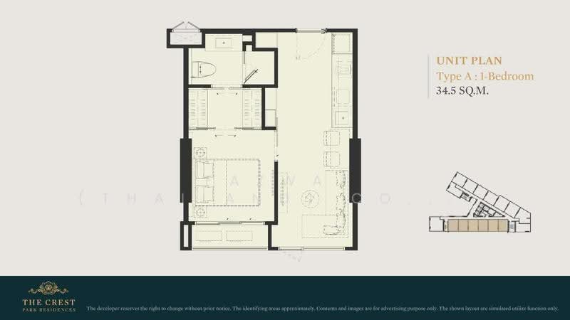 The Crest Park Residences : เดอะ เครสท์ พาร์ค เรสซิเดนเซส, กรุงเทพ, 1198 ถ.พหลโยธิน, จอมพล, จตุจักร, กรุงเทพ, 42 ตร.ม., คอนโด ขาย, โดย Fazwaz (Thailand) Co., Ltd., 500610408 - DDproperty.com