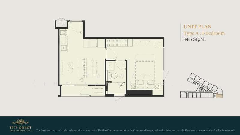 The Crest Park Residences : เดอะ เครสท์ พาร์ค เรสซิเดนเซส, กรุงเทพ, 1198 ถ.พหลโยธิน, จอมพล, จตุจักร, กรุงเทพ, 42 ตร.ม., คอนโด ขาย, โดย Fazwaz (Thailand) Co., Ltd., 500610408 - DDproperty.com